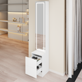 Length 11.8' x Width 15.7' x Height 63' LED Dressing Mirror Cabinet,Cosmetic Organizer Cabinet, Jewelry Cabinet, 3 colors, Adjustable Brightness, Extra Large Mirror, Multi Layer High Capacity Storage